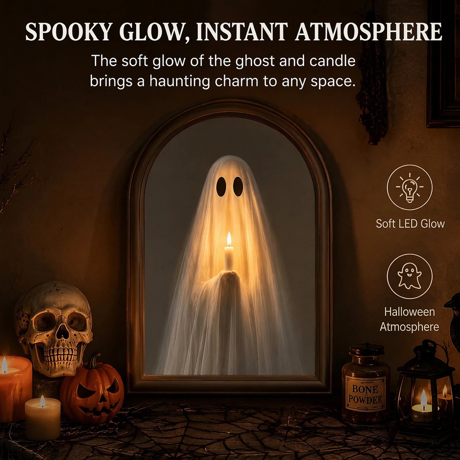 Light Up Ghost Mirror