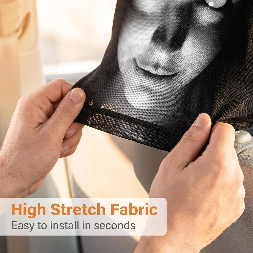 Ghost Car Headrest Cover Double Sided