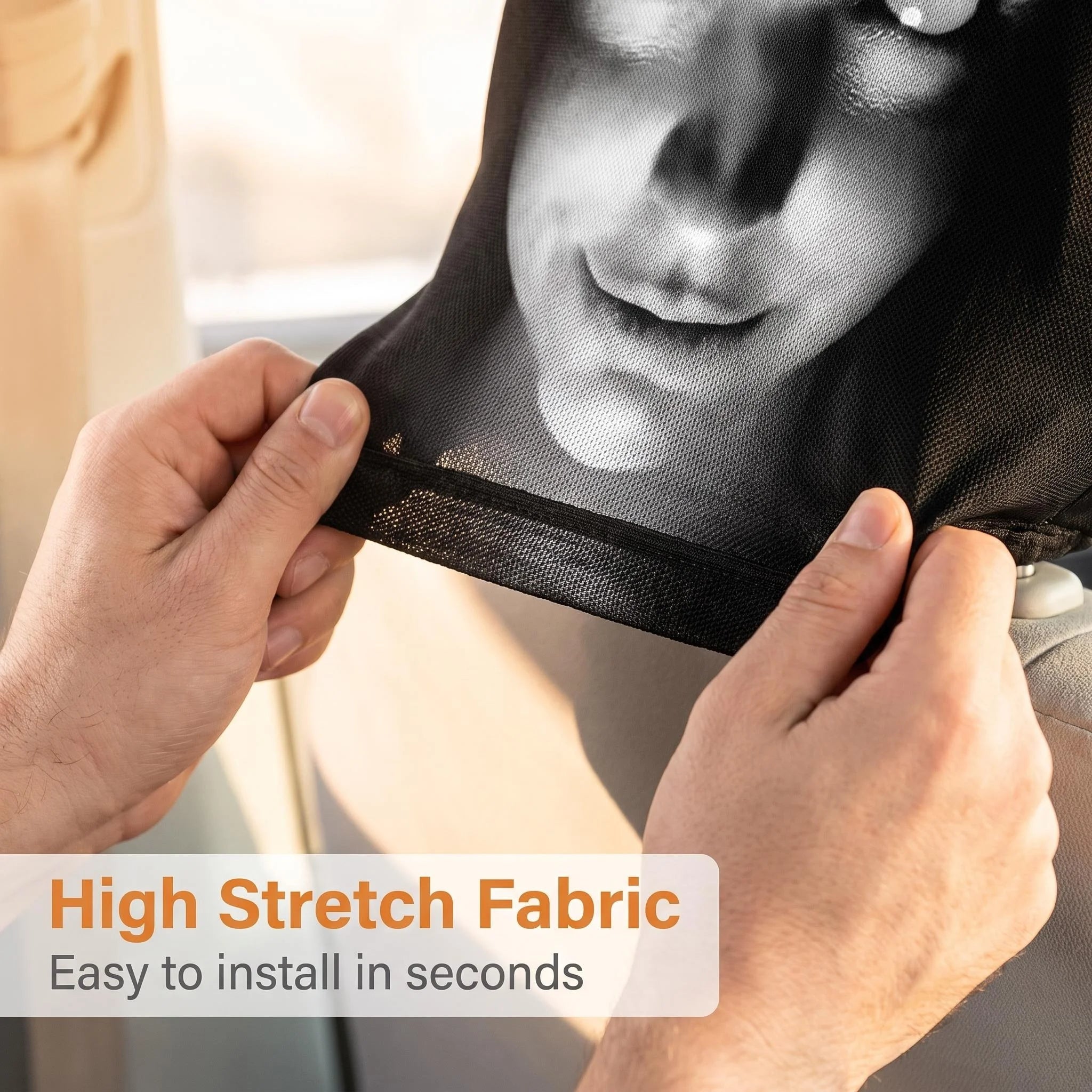 Ghost Car Headrest Cover Double Sided