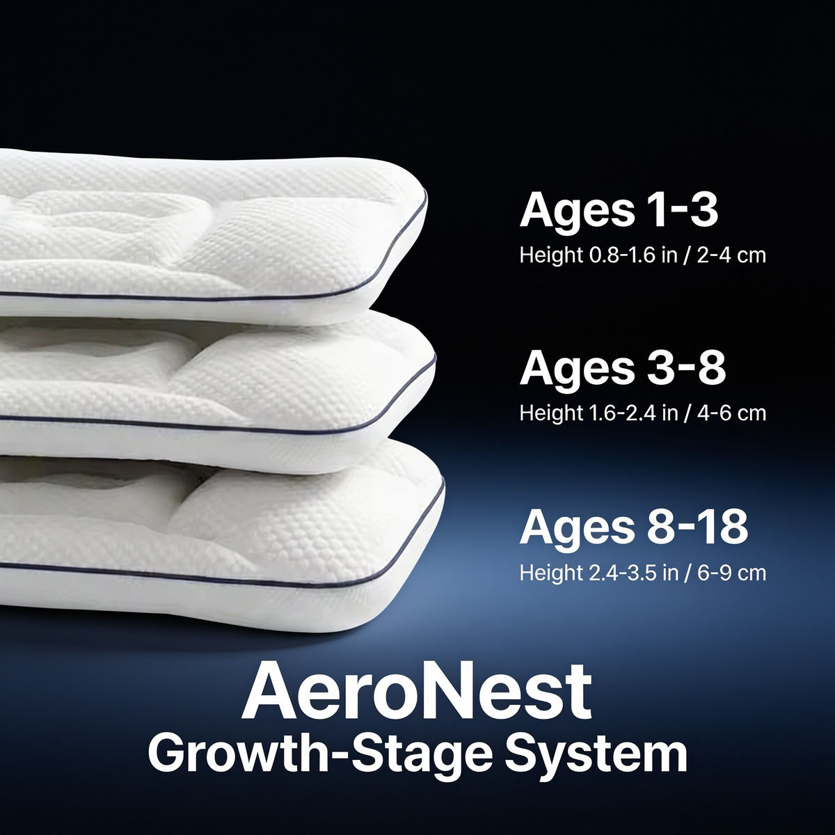 AeroNest Growth-Stage Sleep Pillow