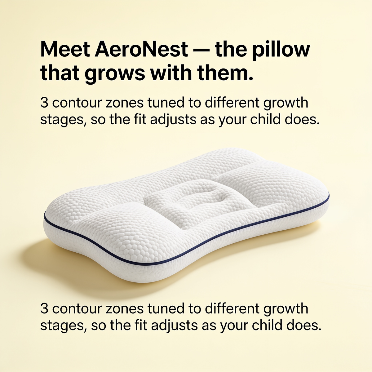 AeroNest Growth-Stage Sleep Pillow